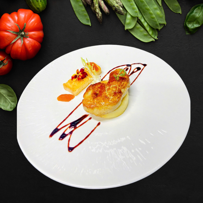 Grilled French foie gras