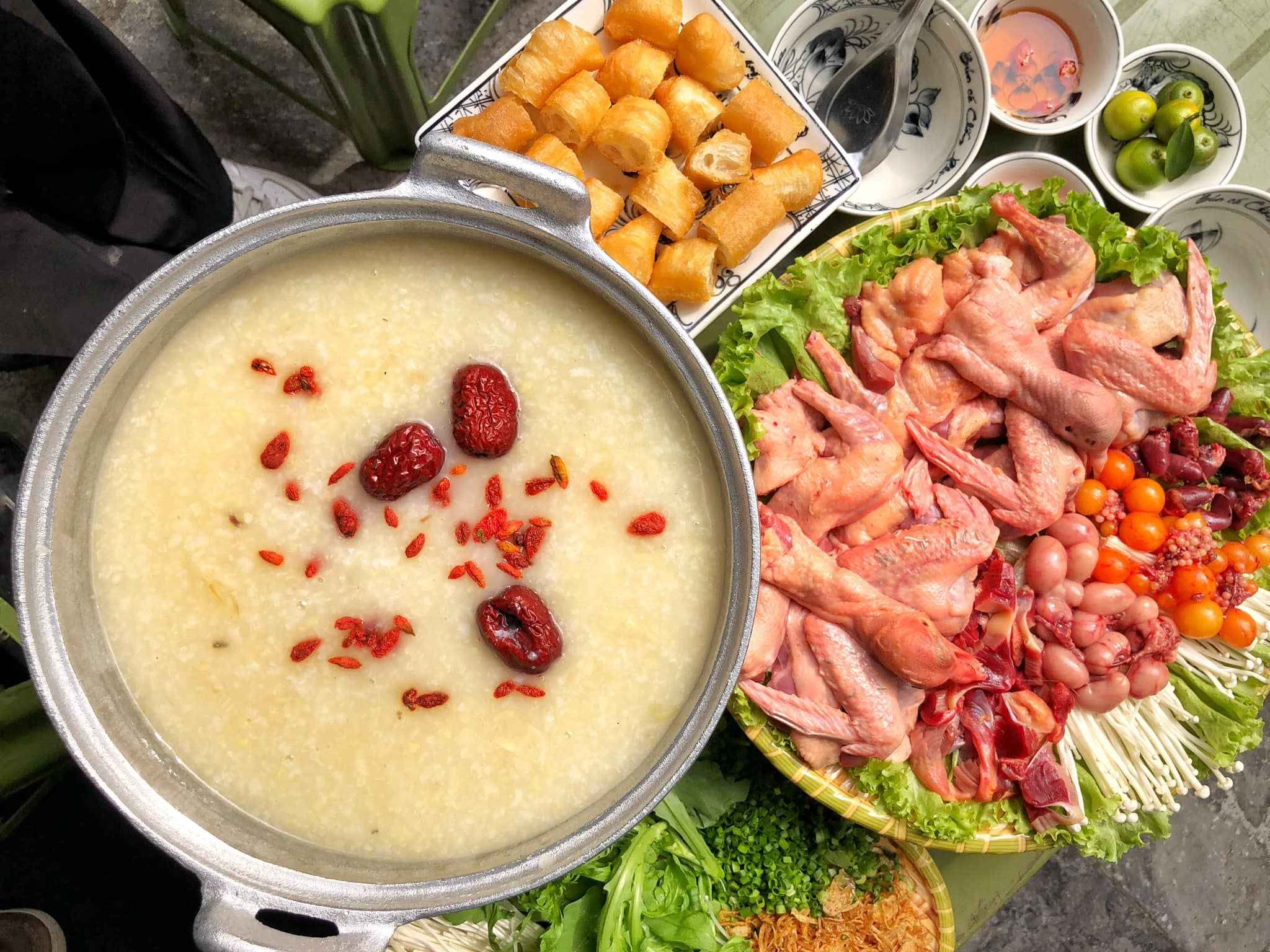 Pigeon congee hotpot